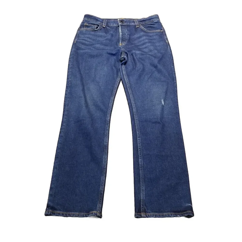 Askk NY Jeans Women Size 27 Straight Leg Stretch Denim Button Fly USA (30x27.5)
